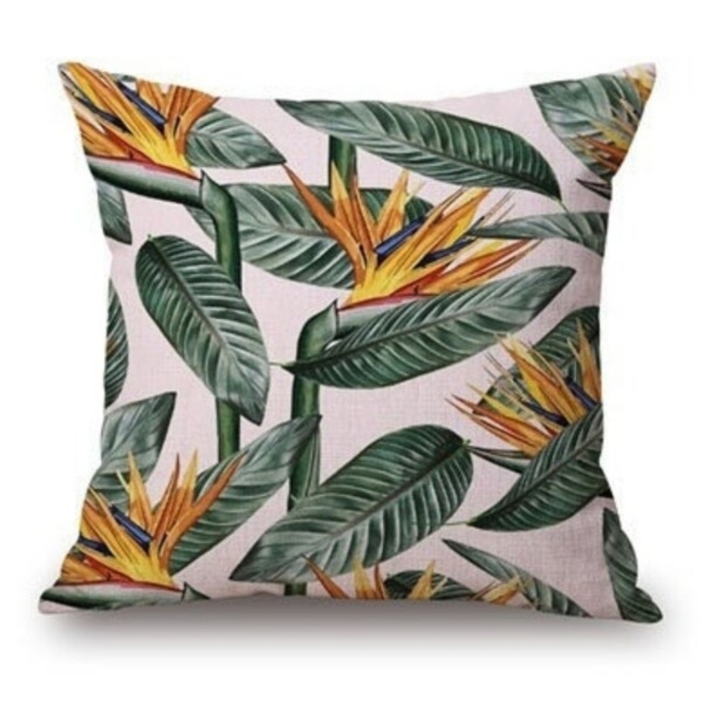 2x Bird Of Paradise 18" pillow Cushion Covers Cotton by Indigo -- Set of 2